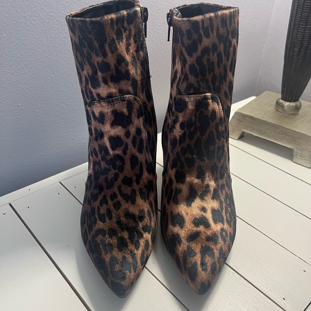 Leopard Print Ankle Boots